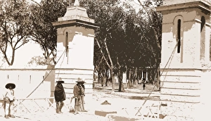 Hacienda Salinas, draw bridge, Jackson, William Henry, 1843-1942, Gates, Ranches Hacienda Salinas, draw bridge, Jackson, William Henry, 1843-1942, Gates, Ranches