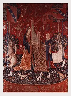 Medieval Tapestry Art Prints: Hearing