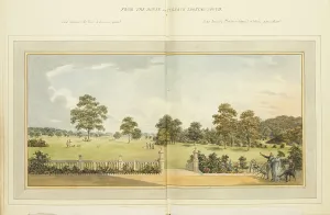 house terrace looking south overlay down Humphry Repton house terrace looking south overlay down Humphry Repton