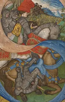 Pisanello Artwork Prints: Initial S: The Conversion of Saint Paul