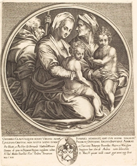 Jacques Callot after Andrea del Sarto (French, 1592 - 1635), The Holy Family, engraving Jacques Callot after Andrea del Sarto (French, 1592 - 1635), The Holy Family, engraving