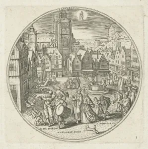 January, Adriaen Collaert, Claes Jansz. Visscher (II), 1578 - 1582 January, Adriaen Collaert, Claes Jansz. Visscher (II), 1578 - 1582