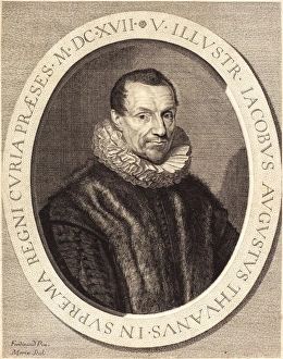 Jean Morin after Louis Elle I, French (c. 1600-1650), Jacques Auguste de Thou, etching Jean Morin after Louis Elle I, French (c. 1600-1650), Jacques Auguste de Thou, etching