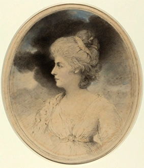 John Downman (Welsh, 1750 - 1824), Portrait of a Woman in Profile, 1791, black chalk John Downman (Welsh, 1750 - 1824), Portrait of a Woman in Profile, 1791, black chalk