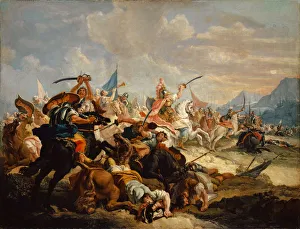 Joshua makes sun rest Battle Amor c. 1745-1755 Joshua makes sun rest Battle Amor c. 1745-1755