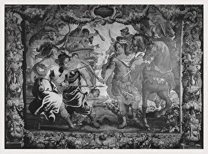 Ancient Roman Battles Prints: Julius Caesar fighting foot