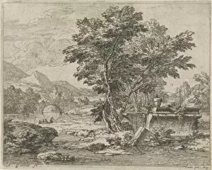 Abraham Genoels Collection: Landscape with classical ruins, Abraham Genoels, 1650 - 1690