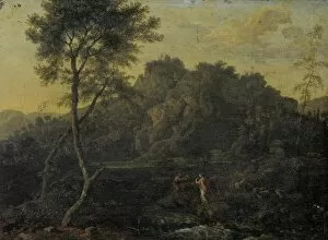 Abraham Genoels Collection: Landscape with Diana and Calliope, Abraham Genoels, 1670 - 1723