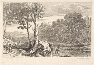 Landscape with Fishermen, Claude Goyrand, Herman van Swanevelt, Herman van Swanevelt Landscape with Fishermen, Claude Goyrand, Herman van Swanevelt, Herman van Swanevelt