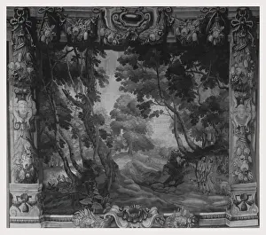 Romantic Era Landscape Painting Prints: Landscape two hunter shepherdess