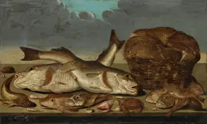 Still Life with Fish Print, 1638