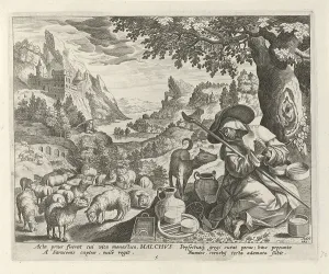 Malchus of Chalcis as a hermit, Johann Sadeler (I), Raphael Sadeler (I), Maerten de Vos Malchus of Chalcis as a hermit, Johann Sadeler (I), Raphael Sadeler (I), Maerten de Vos
