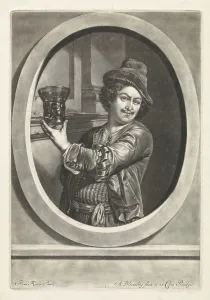 Man roemer young man hand cap head Jan van Mieris Man roemer young man hand cap head Jan van Mieris