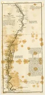 Historical Maps Collection Prints: Map of the course of the Nile, 1821