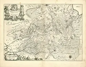 16th Century Maps Prints: Map Drentia comitatvs TransiselaniA┼á tabula II