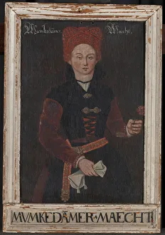 Mumkedamer Maecht Old painting lady red flower Mumkedamer Maecht Old painting lady red flower