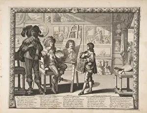 Etching Print of a Painter from 1642