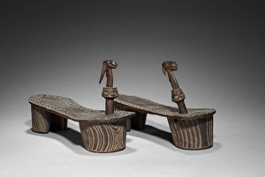 Patten-type Shoes Pegs 1800s Africa Central Africa Patten-type Shoes Pegs 1800s Africa Central Africa