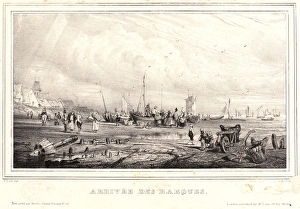 Paul Huet (French, 1803 - 1869). Arrival of the Boats (Arrivee des Barques), ca. 1832 Paul Huet (French, 1803 - 1869). Arrival of the Boats (Arrivee des Barques), ca. 1832