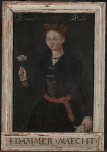 Picture frame Edammer Maecht Old painting lady Picture frame Edammer Maecht Old painting lady