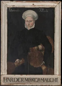 Picture frame Harderwijker Maecht Old painting Picture frame Harderwijker Maecht Old painting