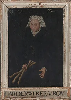Picture frame Harderwijker Vrou Old painting Picture frame Harderwijker Vrou Old painting