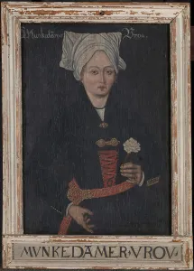 Picture frame Munkedamer Vrou Old painting lady Picture frame Munkedamer Vrou Old painting lady