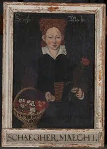 Picture frame Schaegher Maecht Old painting lady Picture frame Schaegher Maecht Old painting lady