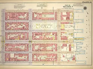 Old City Maps USA Prints: Plate 23, Part of Section 3: Bounded by E. 37th Street, First Avenue, E. 32nd Street