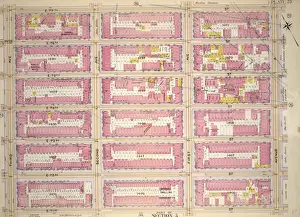 Vintage American Maps Prints: Plate 25, Part of Section 5: Bounded by E