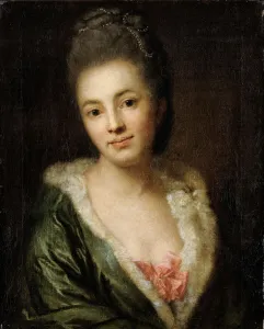 Portrait Auguste Sulzer wife artist c. 1771 oil Portrait Auguste Sulzer wife artist c. 1771 oil
