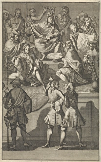 Receipt of Cornelis de Bruyn as a new member of the Bentvueghels, 1674, Caspar Luyken Receipt of Cornelis de Bruyn as a new member of the Bentvueghels, 1674, Caspar Luyken