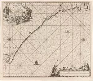 Maps Collection: Sea chart of the coast of Congo, Gabon and Angola, Anonymous, Johannes van Keulen (I)
