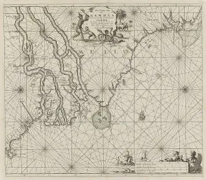 Sea chart of the coast of Gambia and part of the coast of Senegal, Guinea and Sierra Sea chart of the coast of Gambia and part of the coast of Senegal, Guinea and Sierra