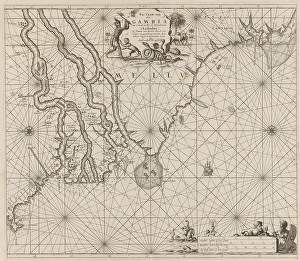 Sea chart coast Gambia part Senegal Guinea Sierra Leone Pas caarte Sea chart coast Gambia part Senegal Guinea Sierra Leone Pas caarte
