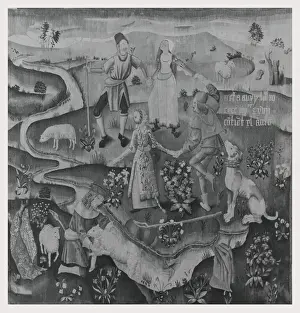 Traditional Folk Dance Prints: Shepherds shepherdesses dancing