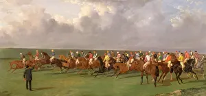Equestrian Paintings Prints: Silks and Satins of the Turf Signed and dated, lower left: Ben Herring | 1865