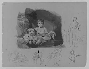 Sketches Collection: Sketchbook 1810-20 Ink wash paper 9 x 11 1 / 2