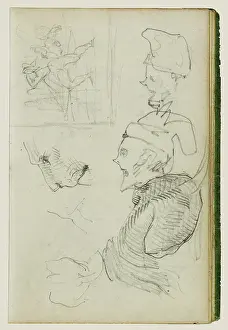 Early 19th Century Artworks Prints: Studies Lion Compositional Group Figure Study