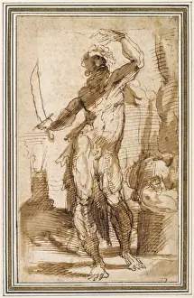 15th Century Italian Art Prints: Study for the Figure of Abraham