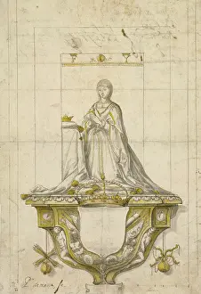 17th Century Spanish Art Prints: Study for a Statue of Queen Isabella