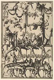 Surface Decoration Print: Grotesque Strapwork Borne Artokoloro
