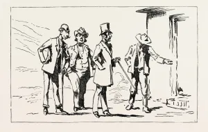 Swaziland, before Descending a Diamond Mine, Engraving 1890 Swaziland, before Descending a Diamond Mine, Engraving 1890