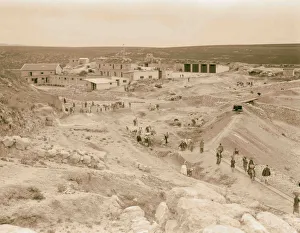 Tel Deweir Lachish Camp buildings Tell Workers clearing Tel Deweir Lachish Camp buildings Tell Workers clearing