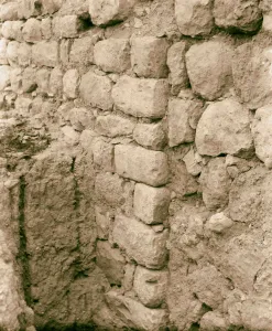 Tel Deweir Lachish Close up junction stone walls Tel Deweir Lachish Close up junction stone walls