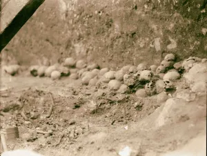 Tel Deweir Lachish Closer view skulls tomb 120 Tel Deweir Lachish Closer view skulls tomb 120