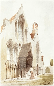 Thomas Shotter Boys (British, 1803 - 1874), Hospice des Viellards, Gand, 1839, color Thomas Shotter Boys (British, 1803 - 1874), Hospice des Viellards, Gand, 1839, color
