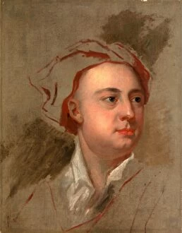 Aikman Collection: An Unfinished Study of the Head of James Thomson, William Aikman, 1682-1731, British