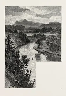 Canadian Historical Images Prints: The Upper Lakes, Pointe De Meuron, Canada, Nineteenth Century Engraving