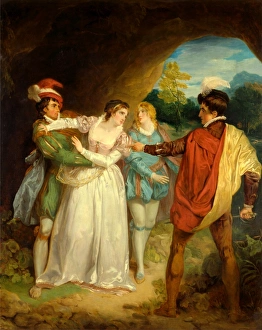 Valentine rescuing Silvia from Proteus, from Shakespeare's 'The Two Gentlemen Valentine rescuing Silvia from Proteus, from Shakespeare's 'The Two Gentlemen